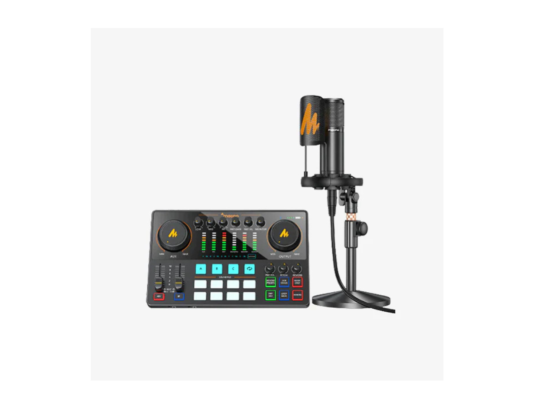 Maonocaster AME2A All-In-One Podcast Equipment Audio Interface Bundle with XLR Condenser Microphone for Recording, Streaming, Voice Over, Youtube, PC, Guitar - Black Maonocaster AME2A All-In-One Podcast Equipment Audio Interface Bundle with XLR Condenser Microphone for Recording, Streaming, Voice Over, Youtube, PC, Guitar - Black